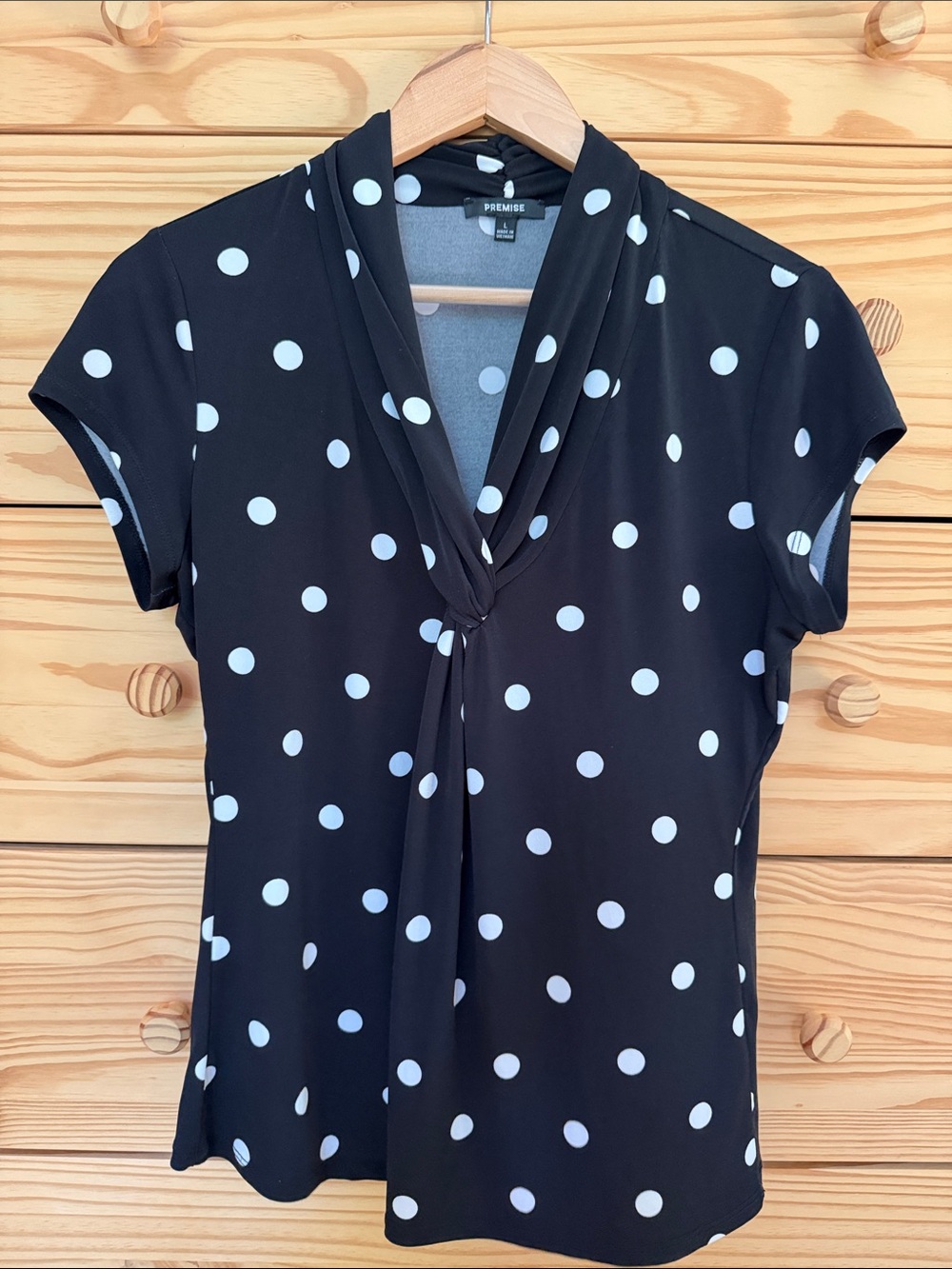 Cute Black and White Polka Dot Top